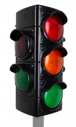 Luxma Sygnalizator drogowy świetlny LED z dźwiękiem i światłem dla dzieci 2 tryby