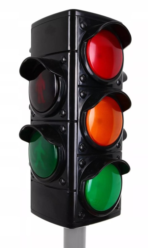 Luxma Sygnalizator drogowy świetlny LED z dźwiękiem i światłem dla dzieci 2 tryby