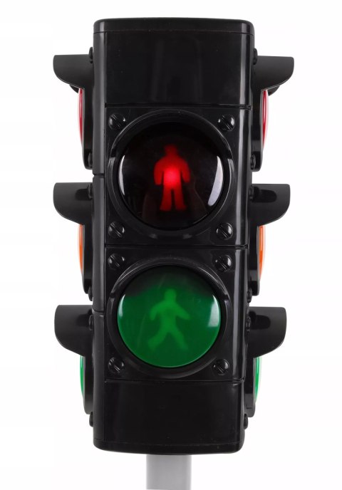 Luxma Sygnalizator drogowy świetlny LED z dźwiękiem i światłem dla dzieci 2 tryby