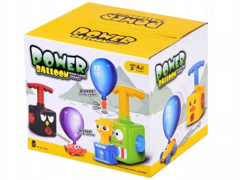Luxma Wyrzutnia balonowa samochód żabka + pompka zestaw aerodynamiczny 12 balonów