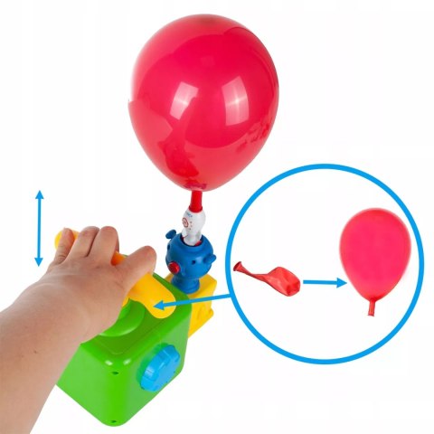 Luxma Wyrzutnia balonowa samochód żabka + pompka zestaw aerodynamiczny 12 balonów