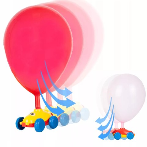 Luxma Wyrzutnia balonowa samochód żabka + pompka zestaw aerodynamiczny 12 balonów