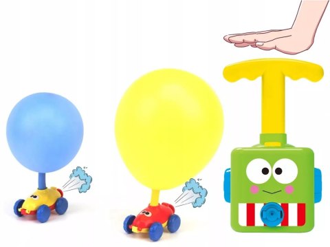 Luxma Wyrzutnia balonowa samochód żabka + pompka zestaw aerodynamiczny 12 balonów