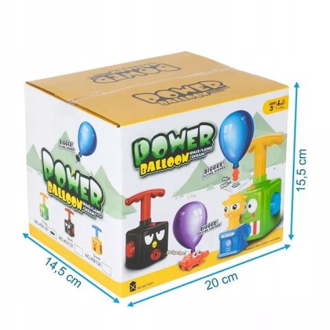 Luxma Wyrzutnia balonowa samochód żabka + pompka zestaw aerodynamiczny 12 balonów