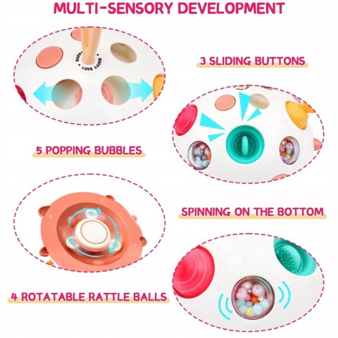 Luxma Zabawka Sensoryczna 4w1 Jeż Jeżyk Pop It Spinner Grzechotka Antystresowa