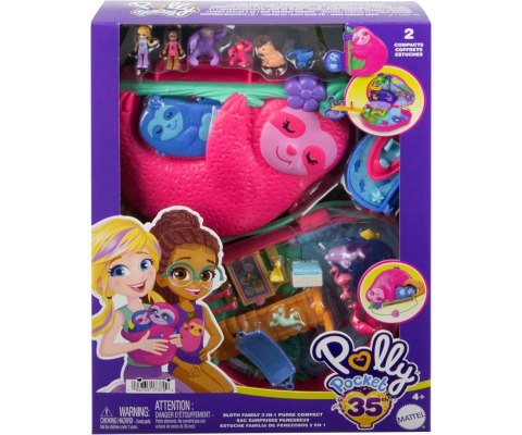 Mattel Mattel HRD40 Polly Pocket Kompaktowa Torebka Rodzina Leniwców