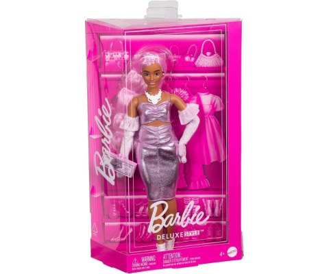 Mix Mattel HYV25 Barbie Lalka Deluxe Style z Różowymi włosami