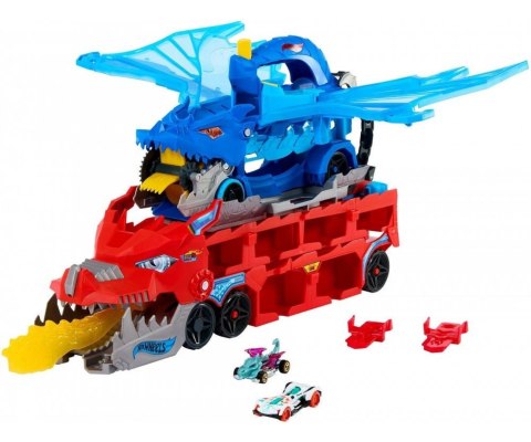 Mix Mattel JBM72 Hot Wheels Transporter Podwójny Smok
