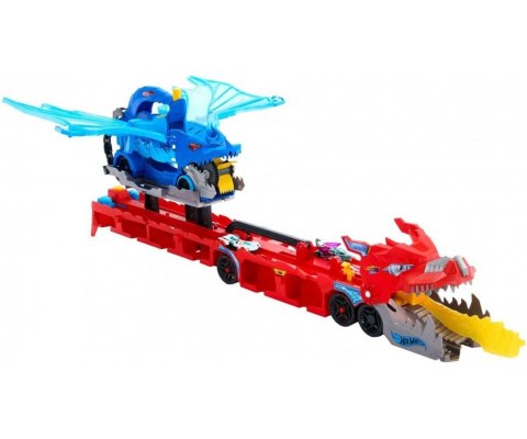 Mix Mattel JBM72 Hot Wheels Transporter Podwójny Smok