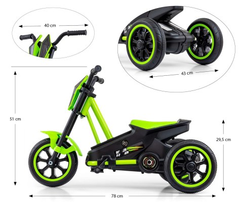 Milly Mally Milly Mally Gokart na pedały Rider Green