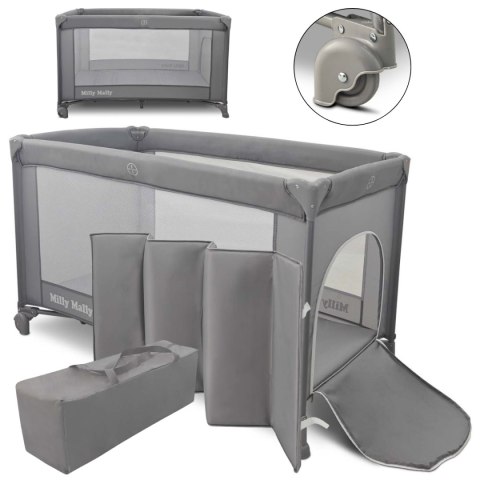 Milly Mally Milly Mally Łóżeczko turystyczne Mirage Grey