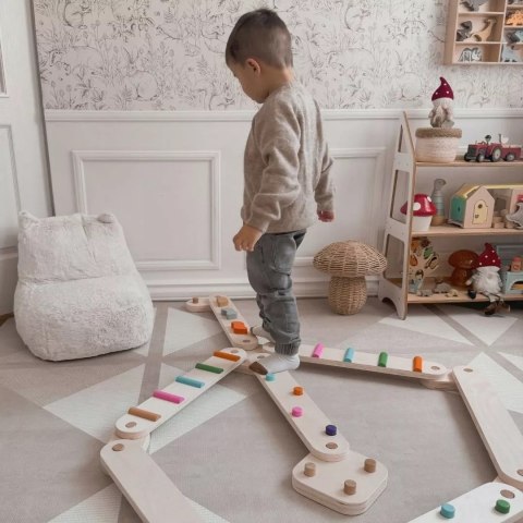 Luxma Balansująca ścieżka drewniana tor równowagi dla dzieci edukacyjny