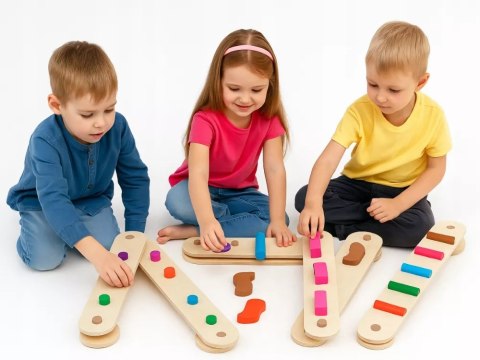 Luxma Balansująca ścieżka drewniana tor równowagi dla dzieci edukacyjny