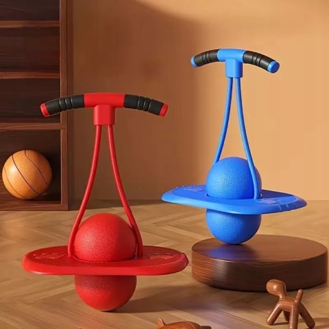 Luxma Piłka Skacząca Fitness z Uchwytem Do Ćwiczeń Treningu Jump Ball niebieska