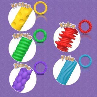 Luxma Sensoryczne bransoletki antystresowe fidget SI dla dzieci 5 szt.