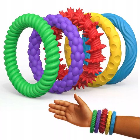 Luxma Sensoryczne bransoletki antystresowe fidget SI dla dzieci 5 szt.