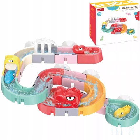 Luxma Tor Wodny Dino do Kąpieli Kulkowy DIY 30 el. Zabawka Sensoryczna