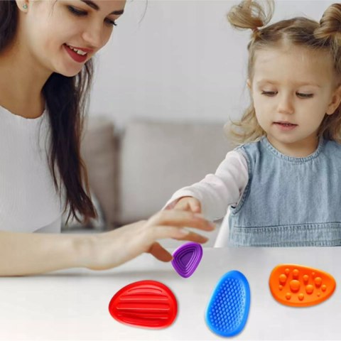 Luxma Zestaw 6x Kamienie Antystresowe SILIKONOWE Fidget Toy Sensoryczne ADHD