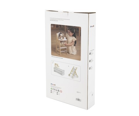 Viga Viga 44237 PolarB Drewniane Krzesełko dla lalek