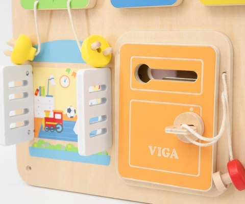 Viga Viga 44823 Drewniana Tablica Manipulacyjna Domek Odkrywania i Nauki