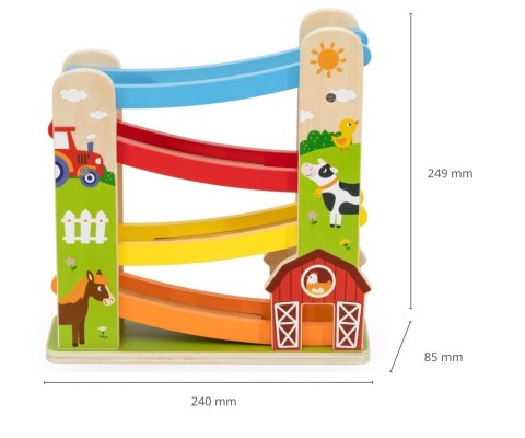 Viga Viga 44844 Drewniana Zjeżdżalnia Samochodowa Farma