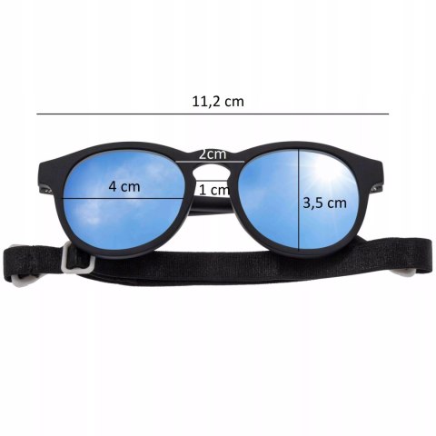 Dooky Dooky Hawaii BLACK Okulary przeciwsłoneczne dla dzieci elastyczne 6-36M