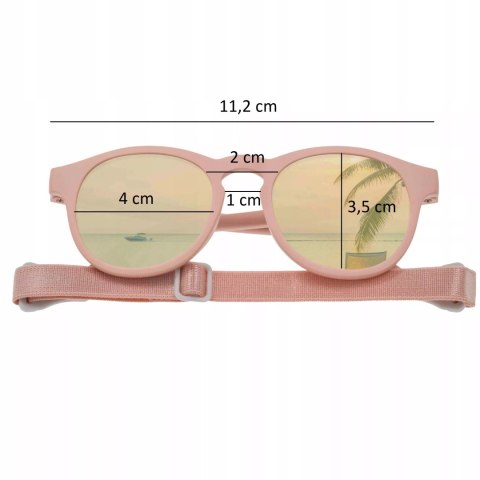 Dooky Dooky Hawaii PINK Okulary przeciwsłoneczne dla dzieci elastyczne 6-36M