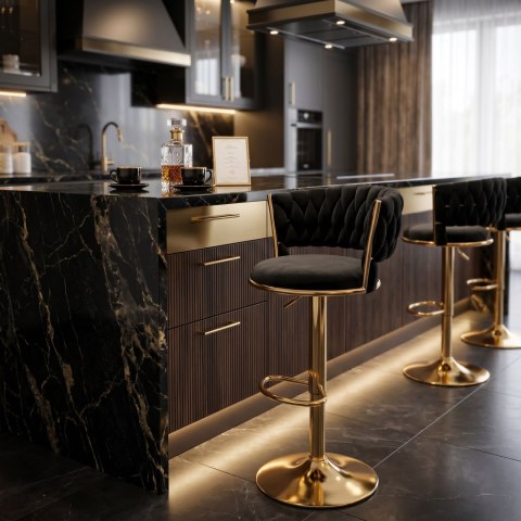 Hoker barowy Tresso Gold czarny Velvet