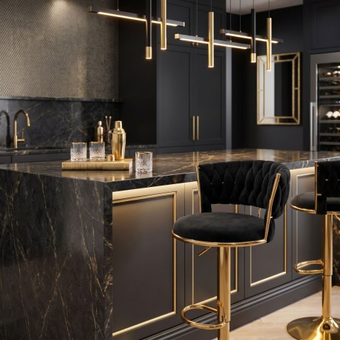 Hoker barowy Tresso Gold czarny Velvet
