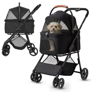 Qplay Qppet Wózek dla zwierząt Bobbie Pet Black