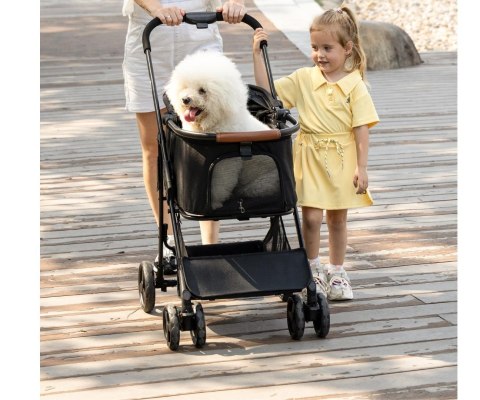 Qplay Qppet Wózek dla zwierząt Bobbie Pet Black