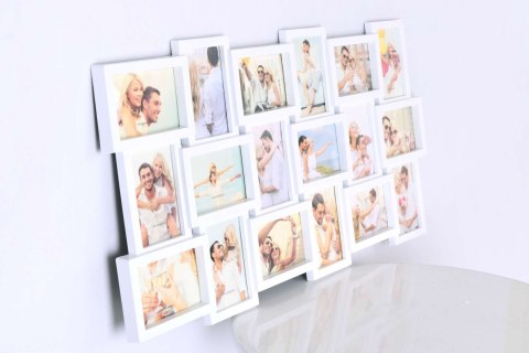 Fotoramka na 18 zdjęć Morka biała Fotoramka na 18 zdjęć Morka biała