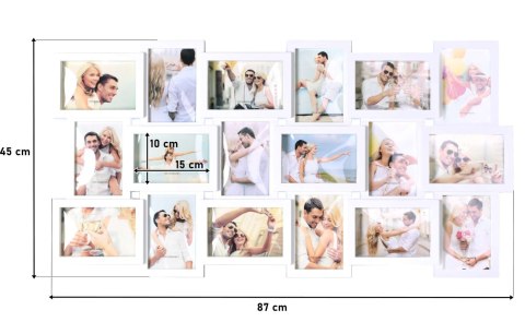 Fotoramka na 18 zdjęć Morka biała Fotoramka na 18 zdjęć Morka biała