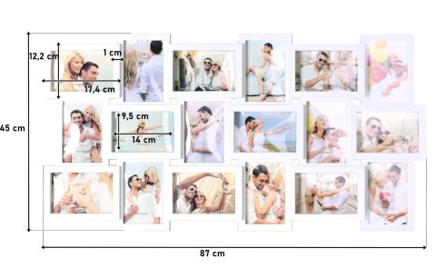 Fotoramka na 18 zdjęć Morka biała Fotoramka na 18 zdjęć Morka biała