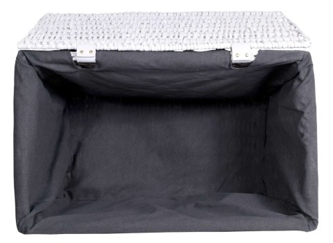 Kufer wiklinowy 56x34x34 cm 65L biało-szary Kufer wiklinowy 56x34x34 cm 65L biało-szary
