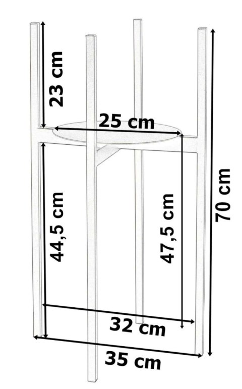Kwietnik stojący loftowy Torre 70 cm czarny Kwietnik stojący loftowy Torre 70 cm czarny