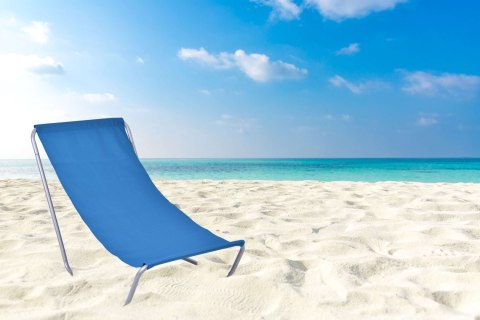 Leżak turystyczny plażowy składany OLEK - granatowy Leżak turystyczny plażowy składany OLEK - granatowy