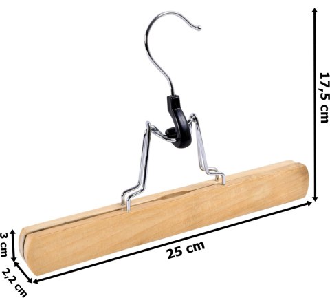 Wieszak drewniany na spodnie komplet - 10 szt. Wieszak drewniany na spodnie komplet - 10 szt.