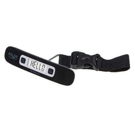 Adler | Travel Luggage Scale | AD 8190 | Maksymalna waga (udźwig) 50 kg | Dokładność 10 g | Czarny Adler | Travel Luggage Scale | AD 8190 | Maksymalna waga (udźwig) 50 kg | Dokładność 10 g | Czarny