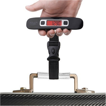 Adler | Travel Luggage Scale | AD 8190 | Maksymalna waga (udźwig) 50 kg | Dokładność 10 g | Czarny Adler | Travel Luggage Scale | AD 8190 | Maksymalna waga (udźwig) 50 kg | Dokładność 10 g | Czarny