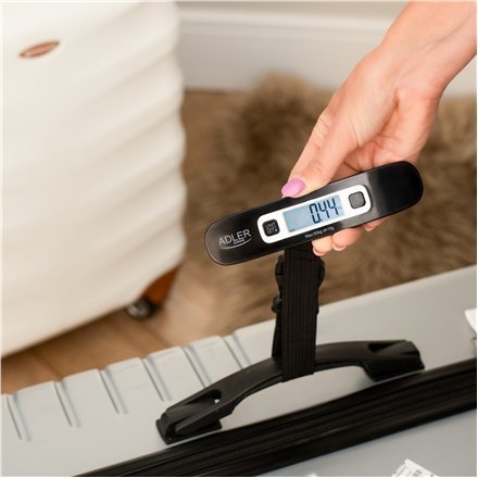 Adler | Travel Luggage Scale | AD 8190 | Maksymalna waga (udźwig) 50 kg | Dokładność 10 g | Czarny Adler | Travel Luggage Scale | AD 8190 | Maksymalna waga (udźwig) 50 kg | Dokładność 10 g | Czarny