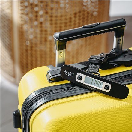 Adler | Travel Luggage Scale | AD 8190 | Maksymalna waga (udźwig) 50 kg | Dokładność 10 g | Czarny Adler | Travel Luggage Scale | AD 8190 | Maksymalna waga (udźwig) 50 kg | Dokładność 10 g | Czarny