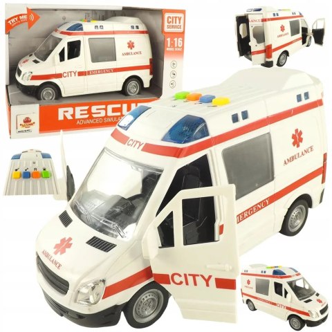 Auto ambulans karetka otwierane drzwi 1:16 WY590A Auto ambulans karetka otwierane drzwi 1:16 WY590A
