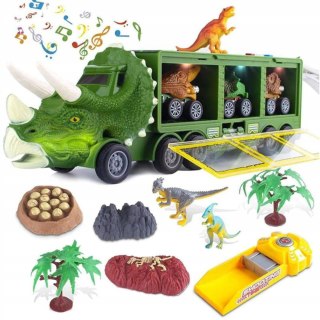 Luxma Ciężarówka dinozaur z autami auta tir laweta 1300A