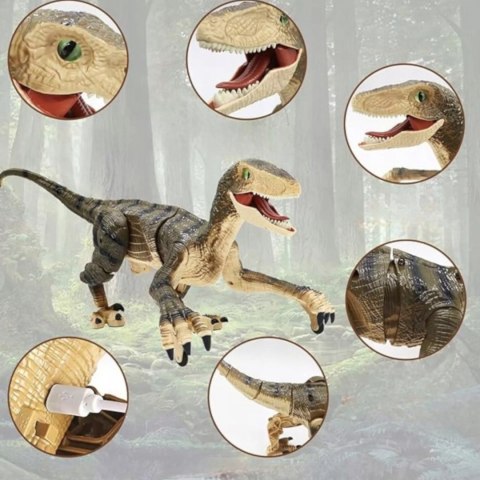 Luxma Dinozaur Velociraptor zdalnie sterowany pilot port usb dźwięki QX023