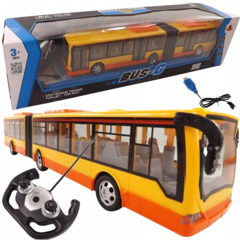 Luxma Duży autobus przegubowy zdalnie sterowany 44cm pilot światła 676Ż