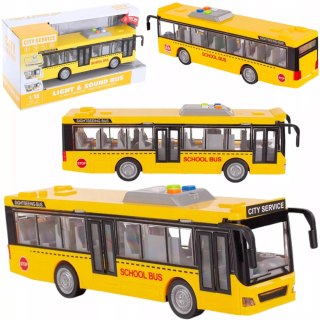Luxma Duży szkolny autobus otwierane drzwi dźwięki światła 1:16 3+ WY910A