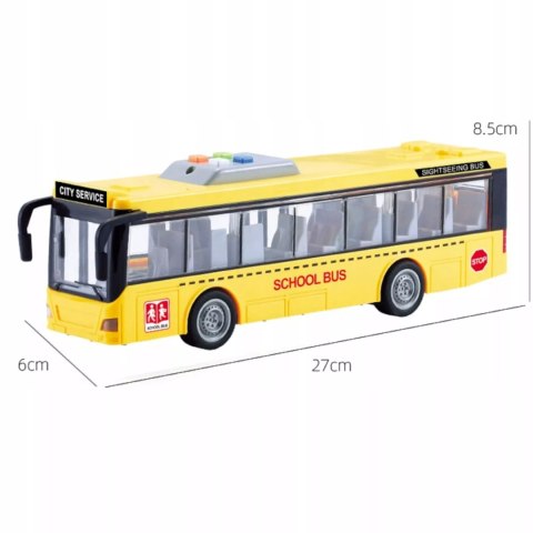 Luxma Duży szkolny autobus otwierane drzwi dźwięki światła 1:16 3+ WY910A Luxma Duży szkolny autobus otwierane drzwi dźwięki światła 1:16 3+ WY910A