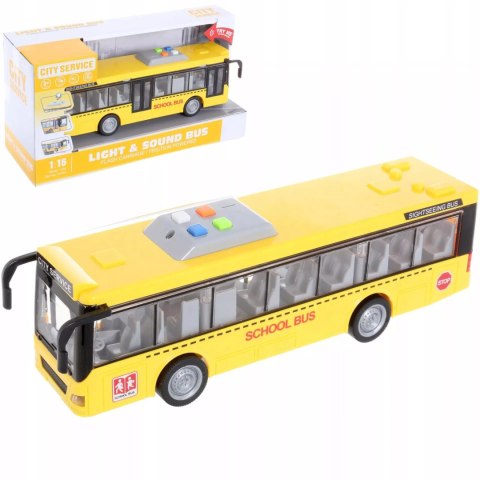 Luxma Duży szkolny autobus otwierane drzwi dźwięki światła 1:16 3+ WY910A Luxma Duży szkolny autobus otwierane drzwi dźwięki światła 1:16 3+ WY910A