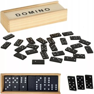 Luxma Gra domino rodzinna klasyczna 28 elementów drewniane pudełko 3896-5